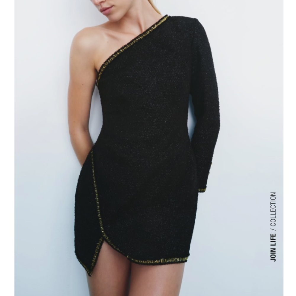 Zara one shoulder dress